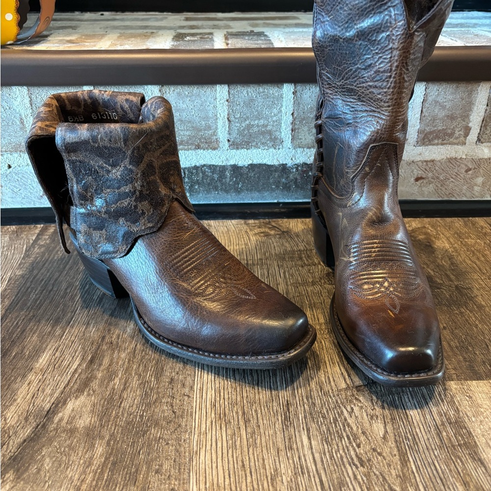 Brown Leather Ankle Boots